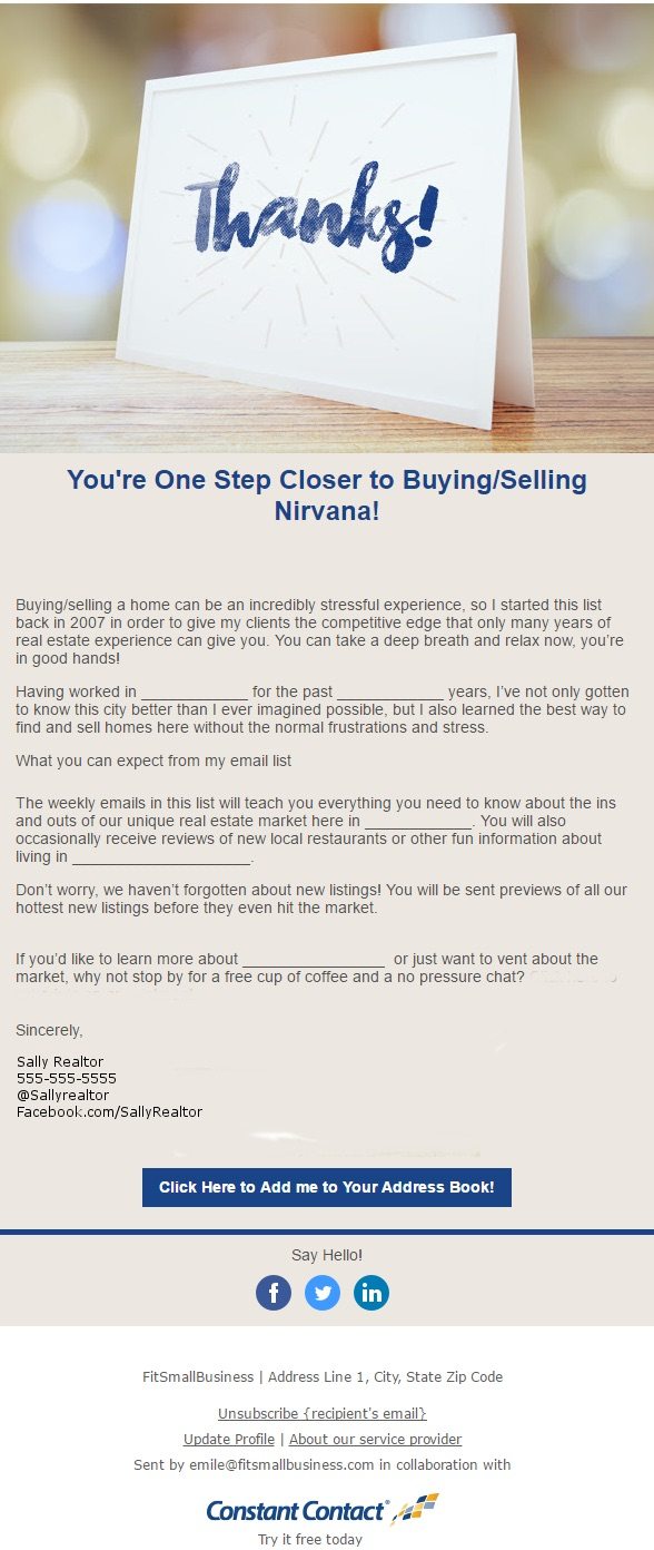 Real Estate Email Marketing The Five Emails You Need to Master