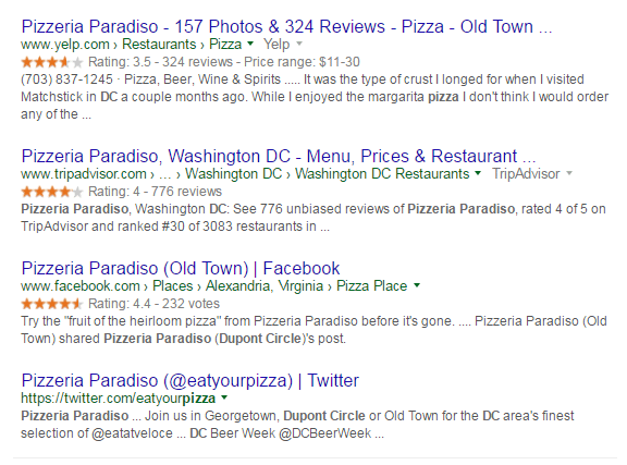 social media google search