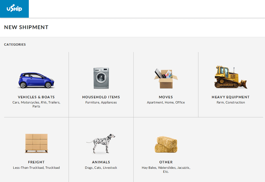 Best Online Freight Exchange for Small Business - uShip start screen