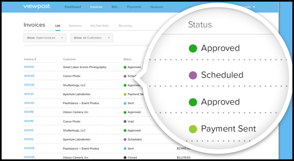 Viewpost Invoice Dashboard