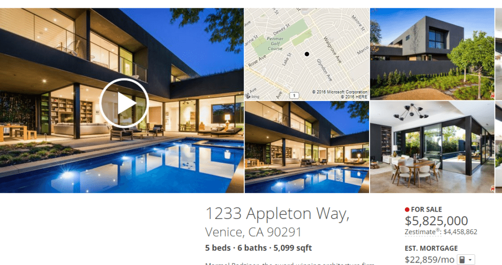 Zillow walkthrough video screenshot