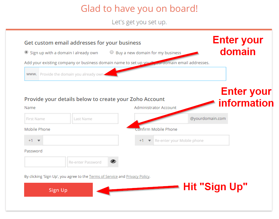 How do I set up my own email address?