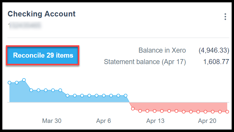 reconcile bank and credit card transactions in xero