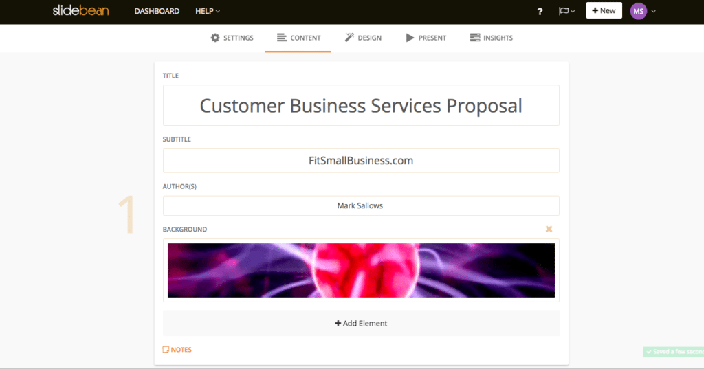 Presentation software