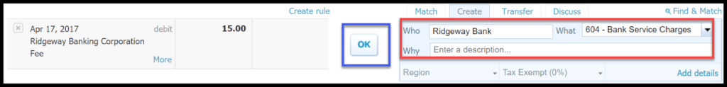 reconcile bank and credit card transactions in xero