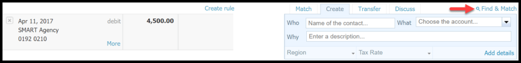 reconcile bank and credit card transactions in xero