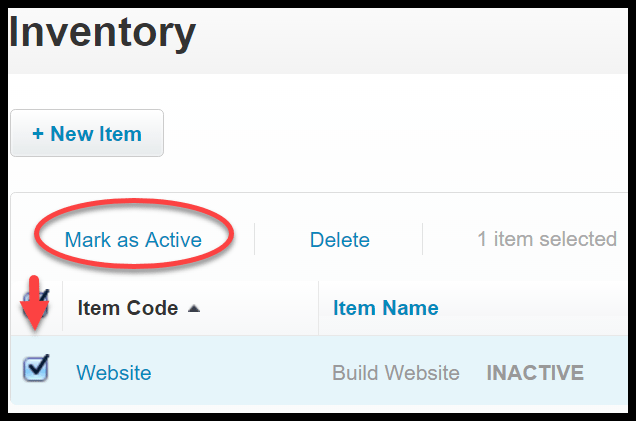 products and services in xero