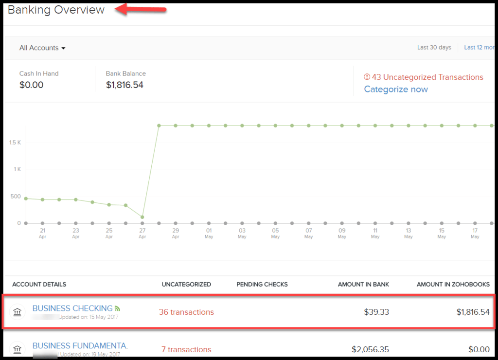 reconcile your bank account in zoho books