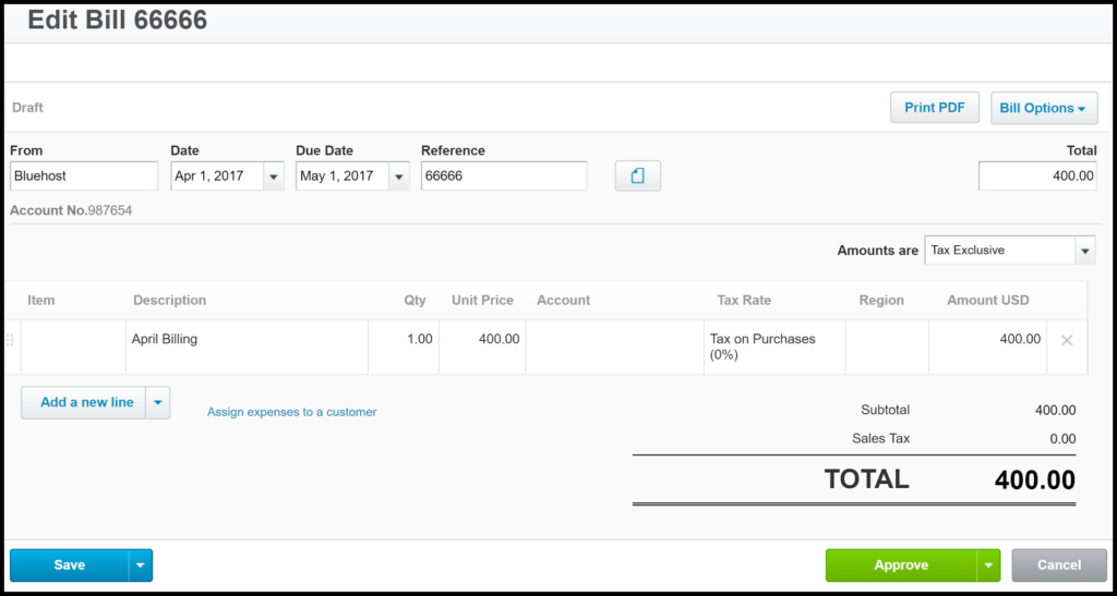 How To Create A Bill In Xero