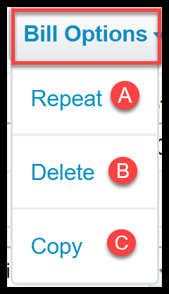 create a bill in xero
