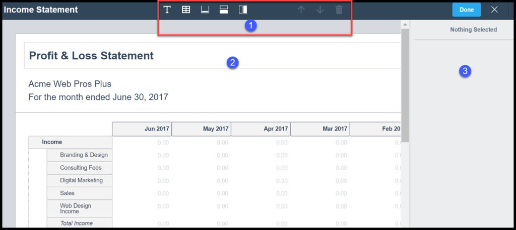 income statement in xero
