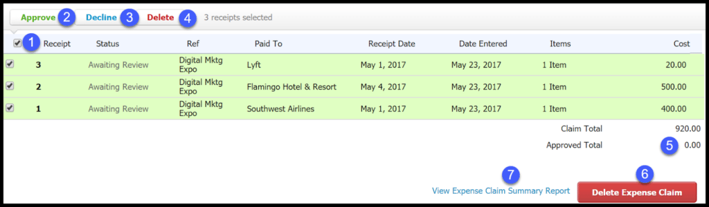 create expense claims in xero