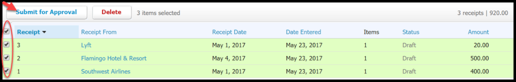 create expense claims in xero