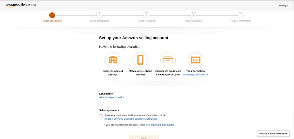 How to sell on Amazon - account setup