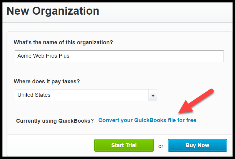 Add a new organization to Xero