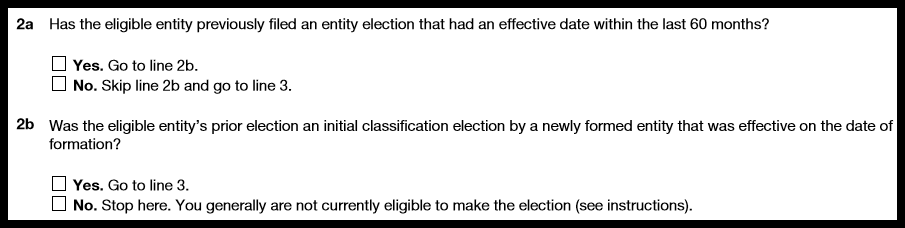 Form 8832 Previous Elections