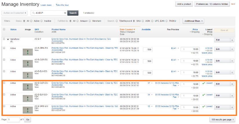 How to sell on Amazon - manage inventory