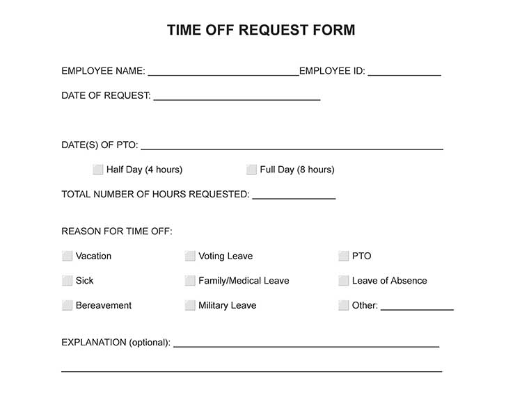 Time Off Request Form What To Include Free Template