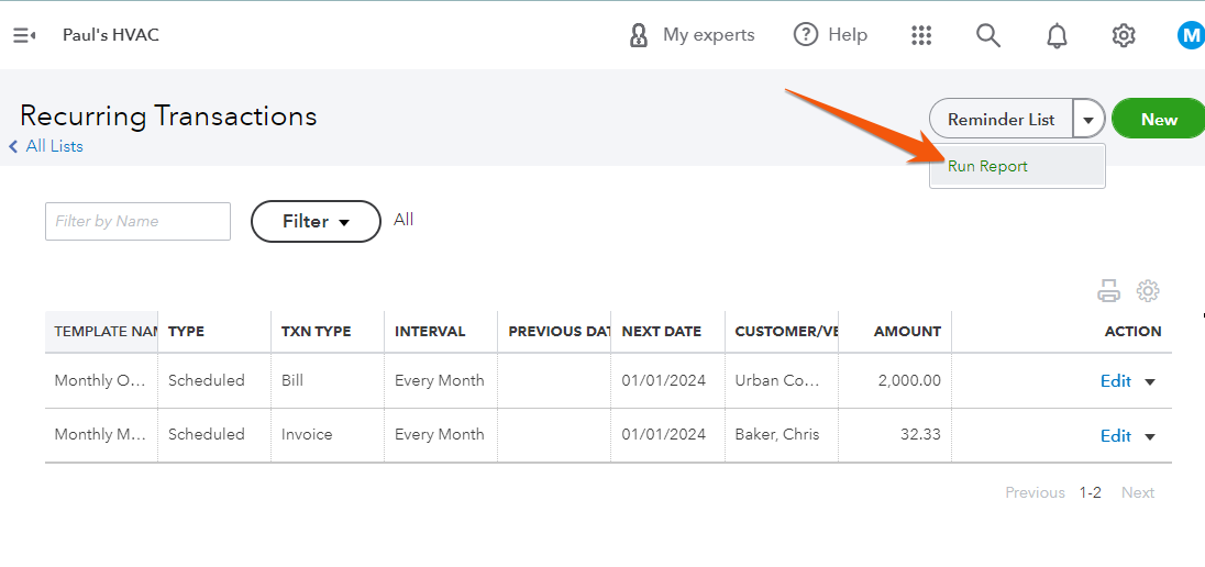 How To Create Recurring Transactions In QuickBooks Online