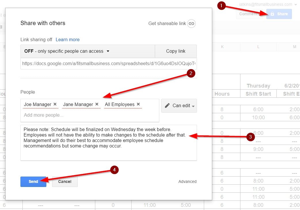 Employee Schedule Template & Instructions