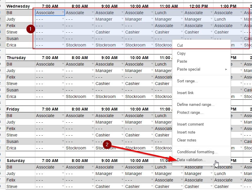 Employee Schedule Template & Instructions