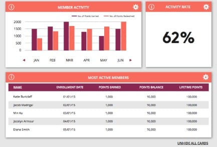 Screenshot of Using Reporting Tools within Loyalty Software to Get Insights