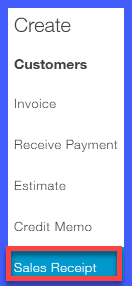 how to create send sales receipts in quickbooks online