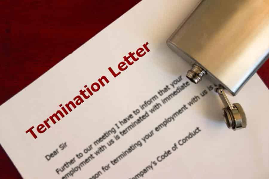 Showing a termination letter.