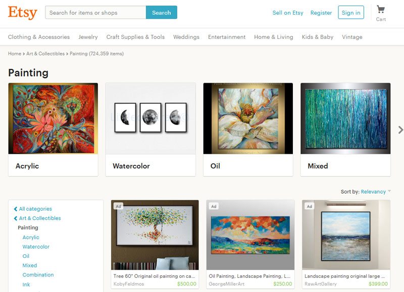 How To Sell Art Online The Ultimate Guide - how to sell art online etsy