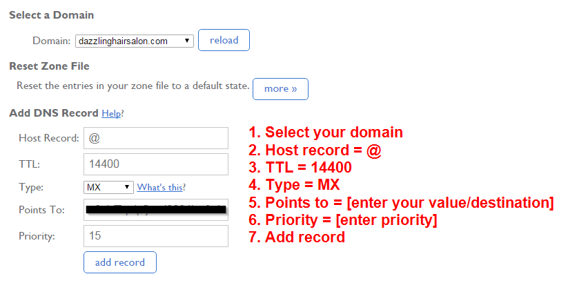 Настройка dns для gmail