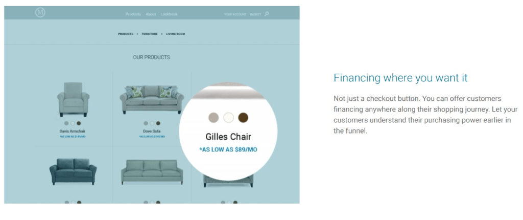 Retail financing payment plan credit: Bread