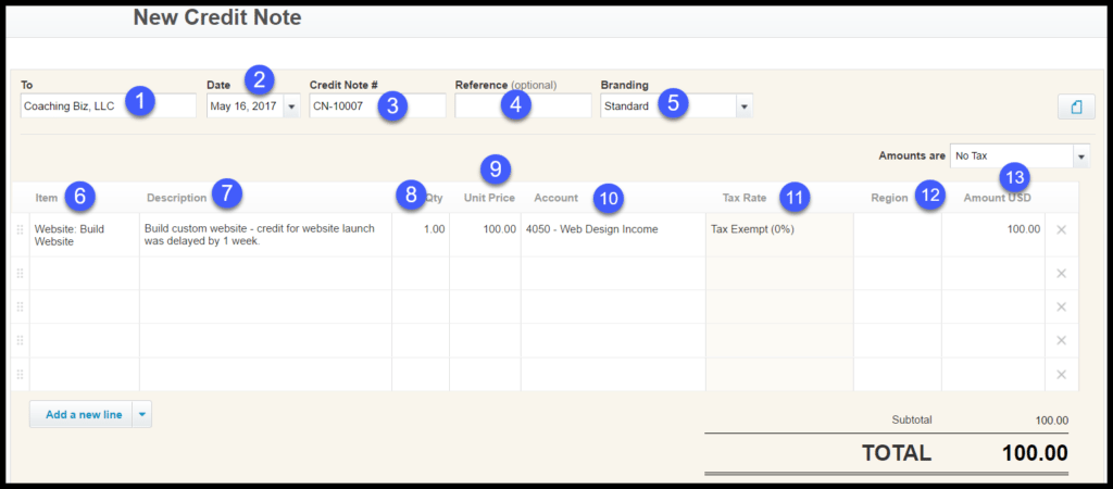 how-to-create-a-credit-note-in-xero