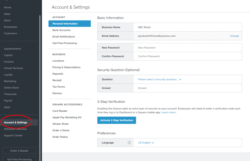 frameio account settings