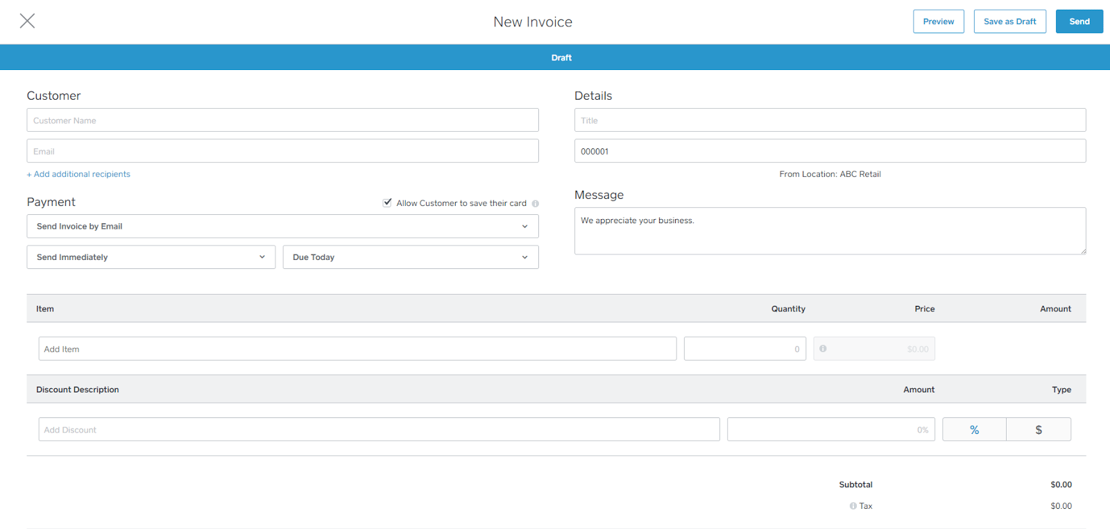 square invoices reporting