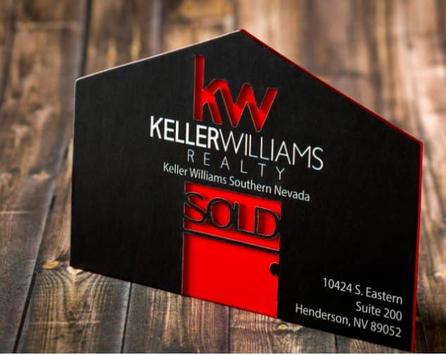 Keller Williams real estate business card design