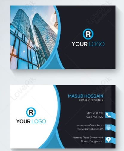 With image highlights of a commercial property real estate business card template
