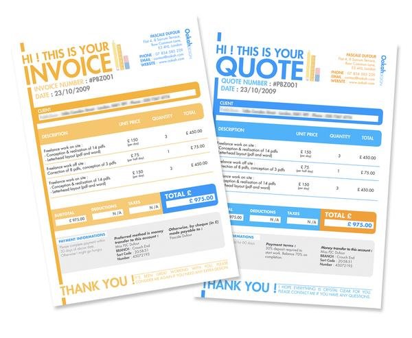 Friendly and Personal Invoice Example