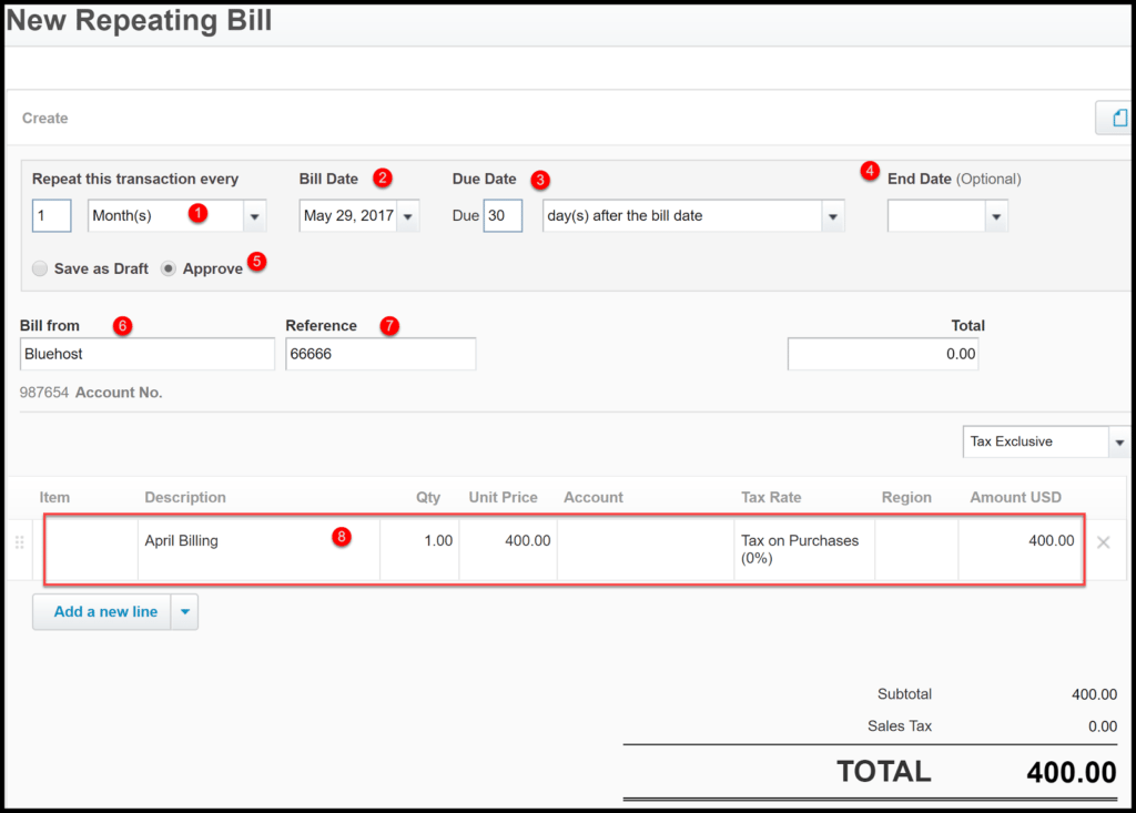 How To Create A Bill In Xero