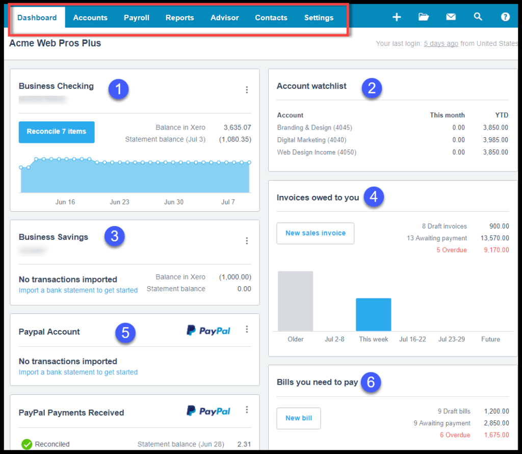 compare xero accounting software