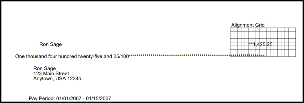 quickbooks check printing alignment