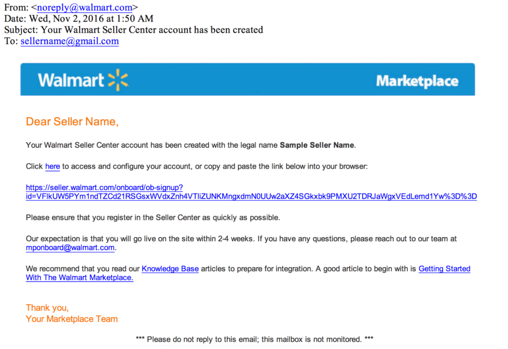 walmart seller application status