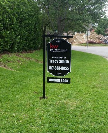 Real Estate Agent Yard Arm Sign with Rider