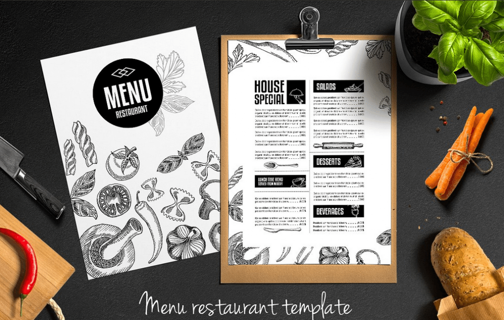 restaurant menu templates for photoshop