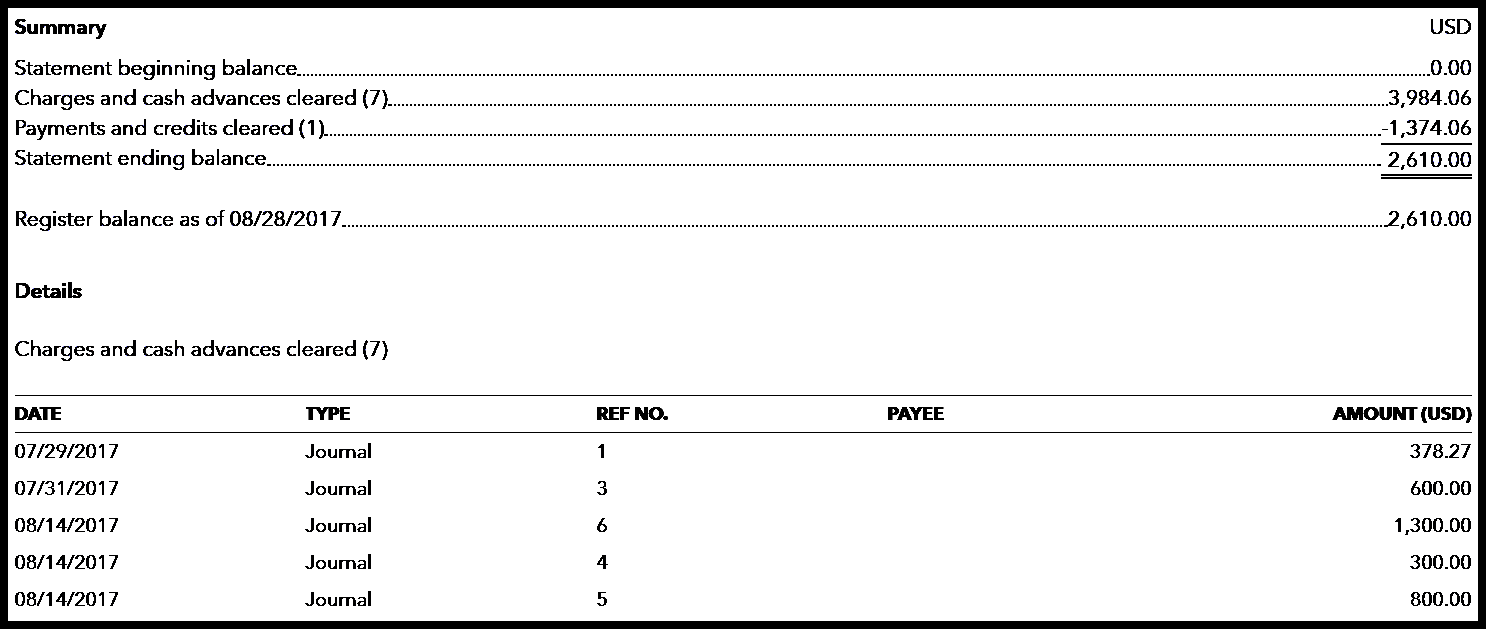 How to Reconcile Business Credit Card Accounts in QuickBooks Online