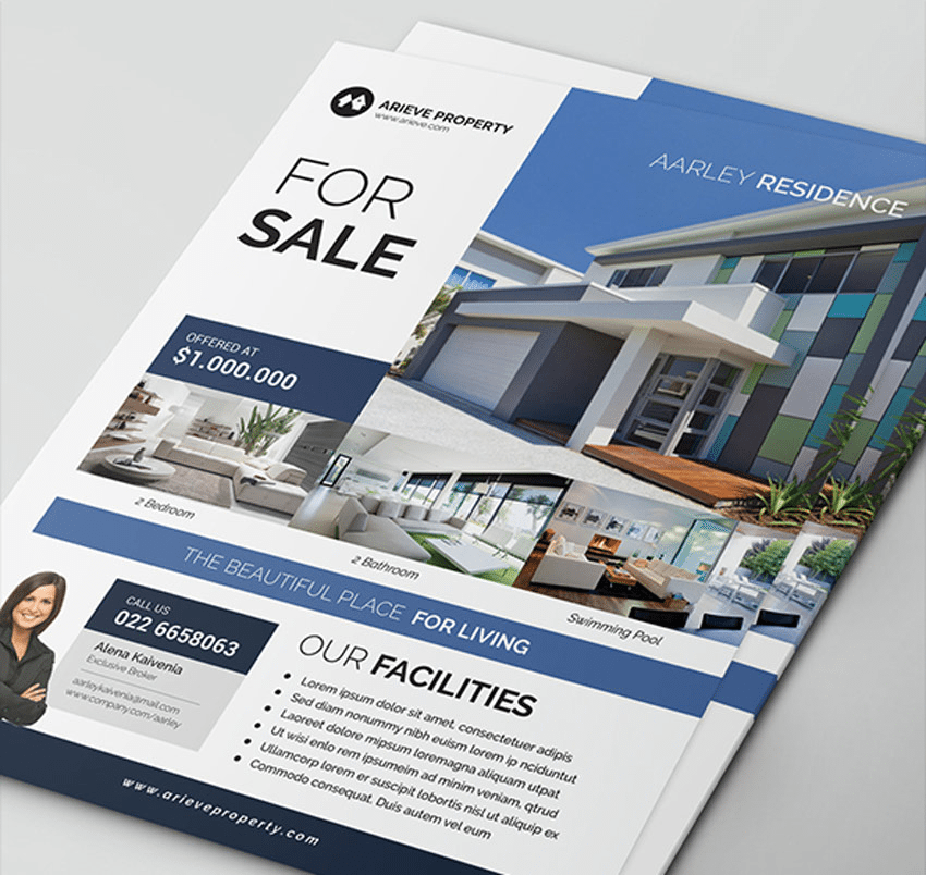 real estate design psd templates flyer