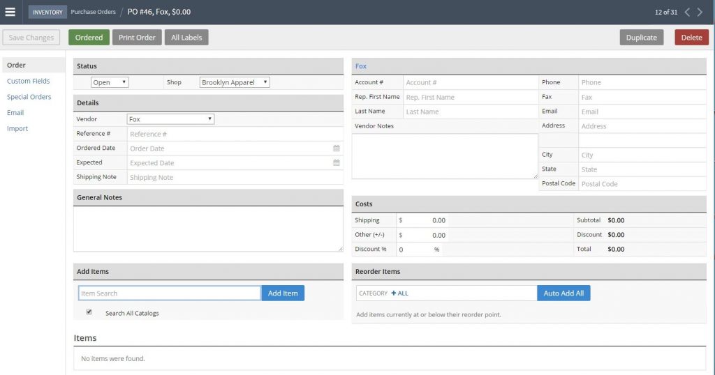 lightspeed inventory management