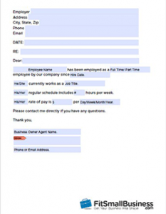 Verification Of Employment Letter Template from fitsmallbusiness.com
