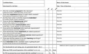 11 Free Interview Evaluation Forms & Scorecard Templates