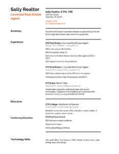 Real Estate Resume Templates Samples How To Write