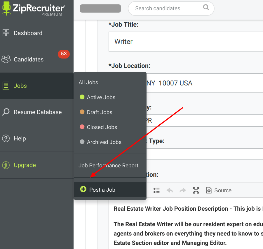 ziprecruiter jobs webscraper